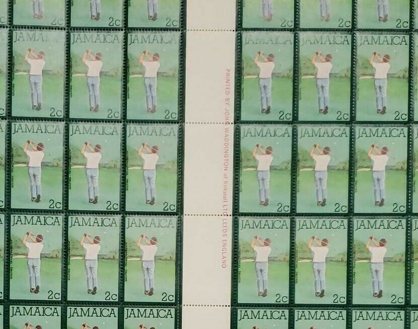 WHOLESALE LOT - Jamaica Scott 466 - Golf - 10 SHEETS - MNH - Fresh Stock Dated December 2025