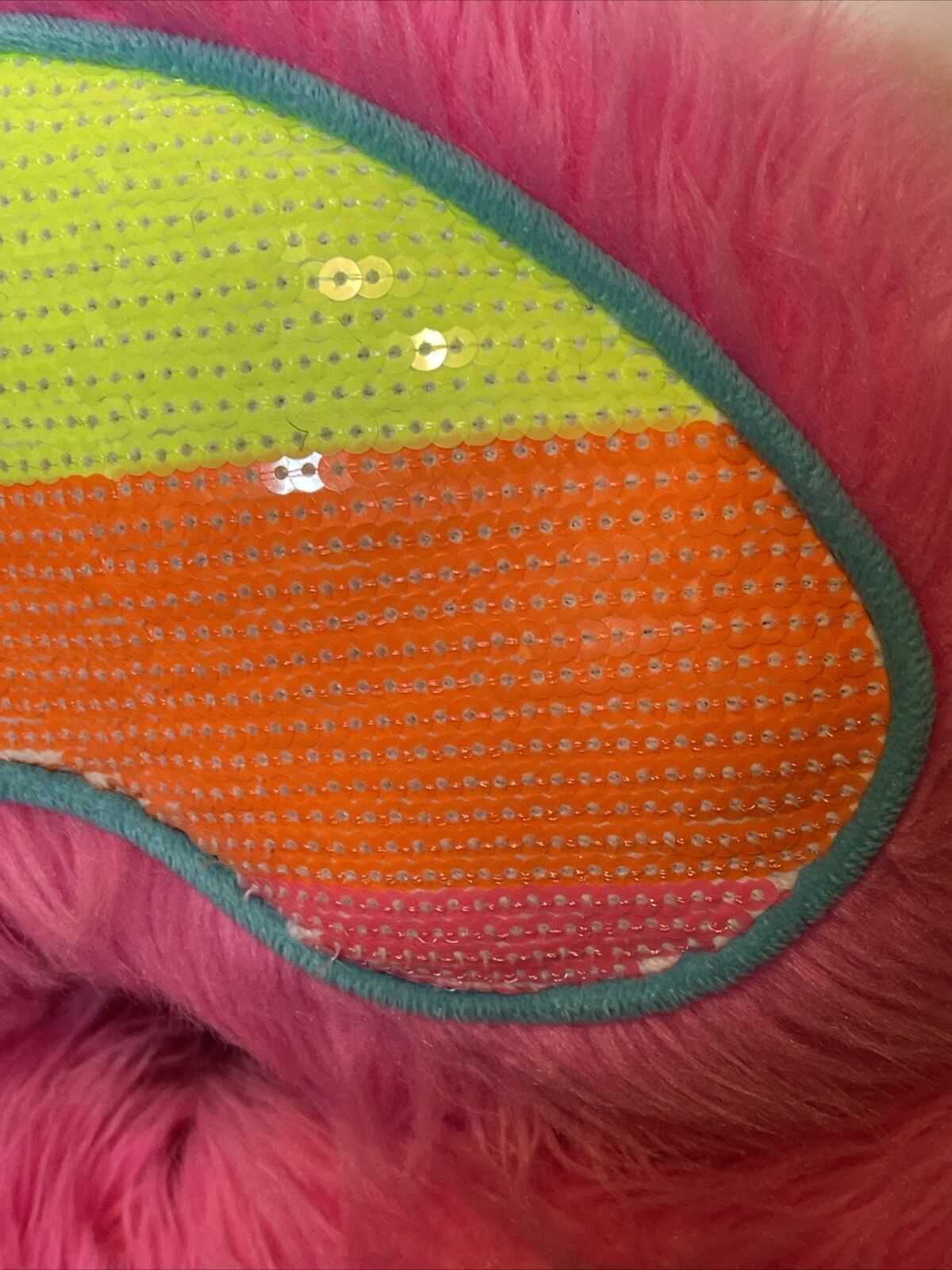 Pillow C JUSTICE initial girls bedroom playroom nursery Pink Purple SEQUIN cute! - Fresh Stock Dated December 2025