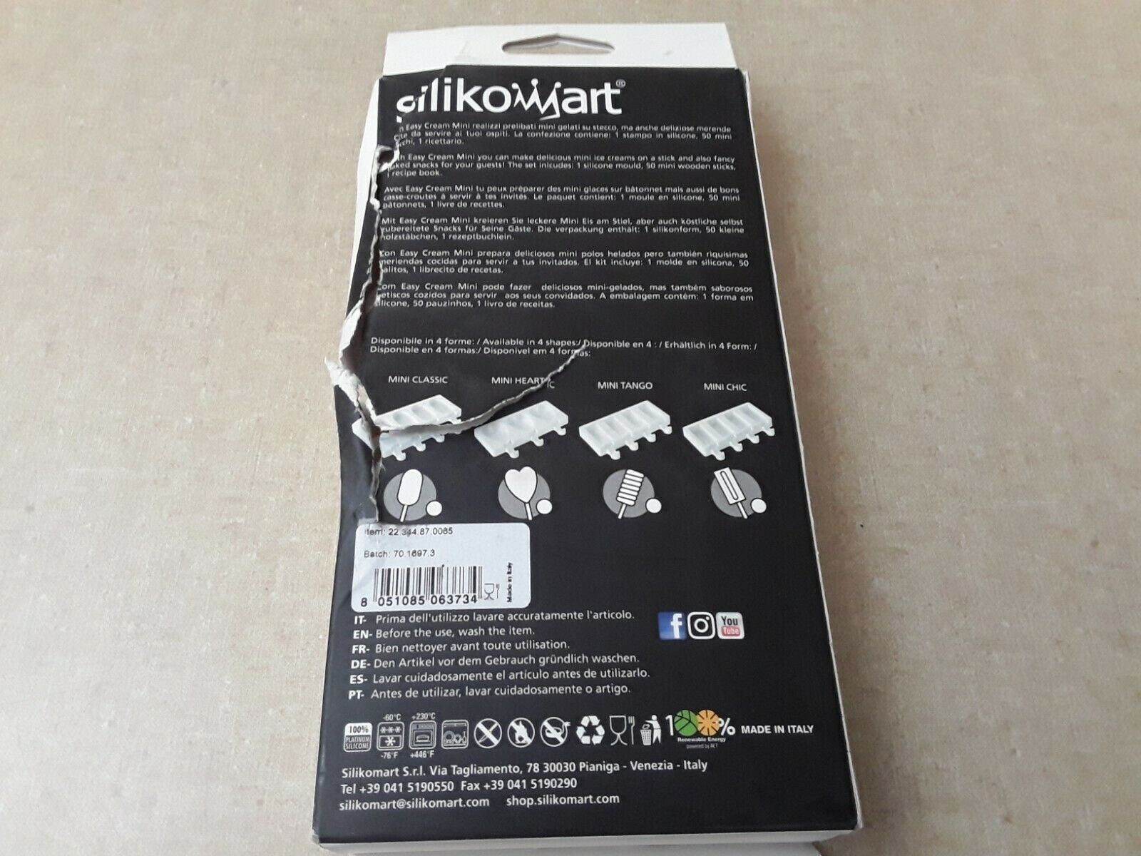 2 Silikomart Easy Cream Mini Molds Set - Fresh Stock Dated February 2026