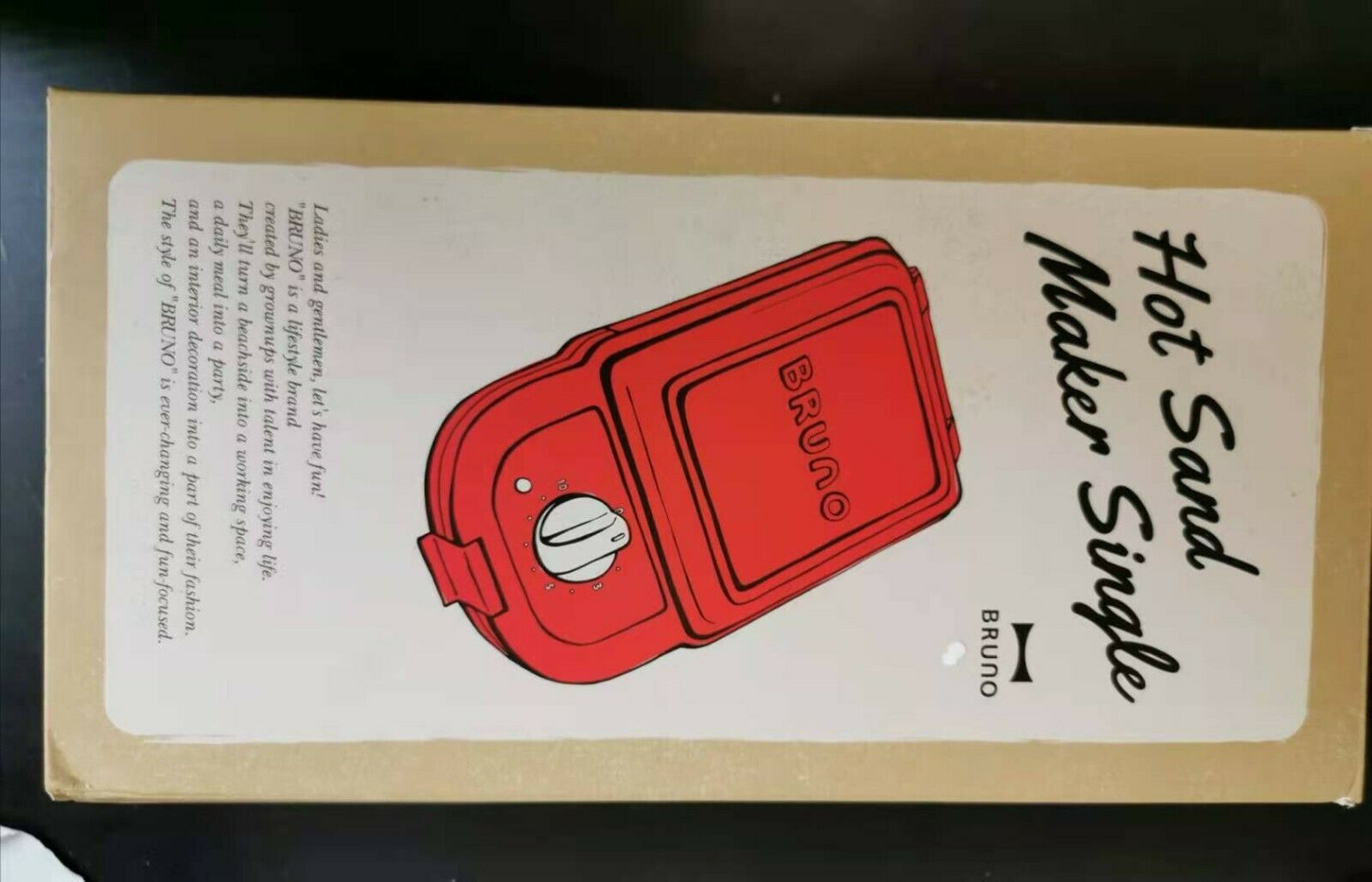 BRUNO Hot Sand Maker Single (RED) BOE043-RED - Fresh Stock Dated February 2026