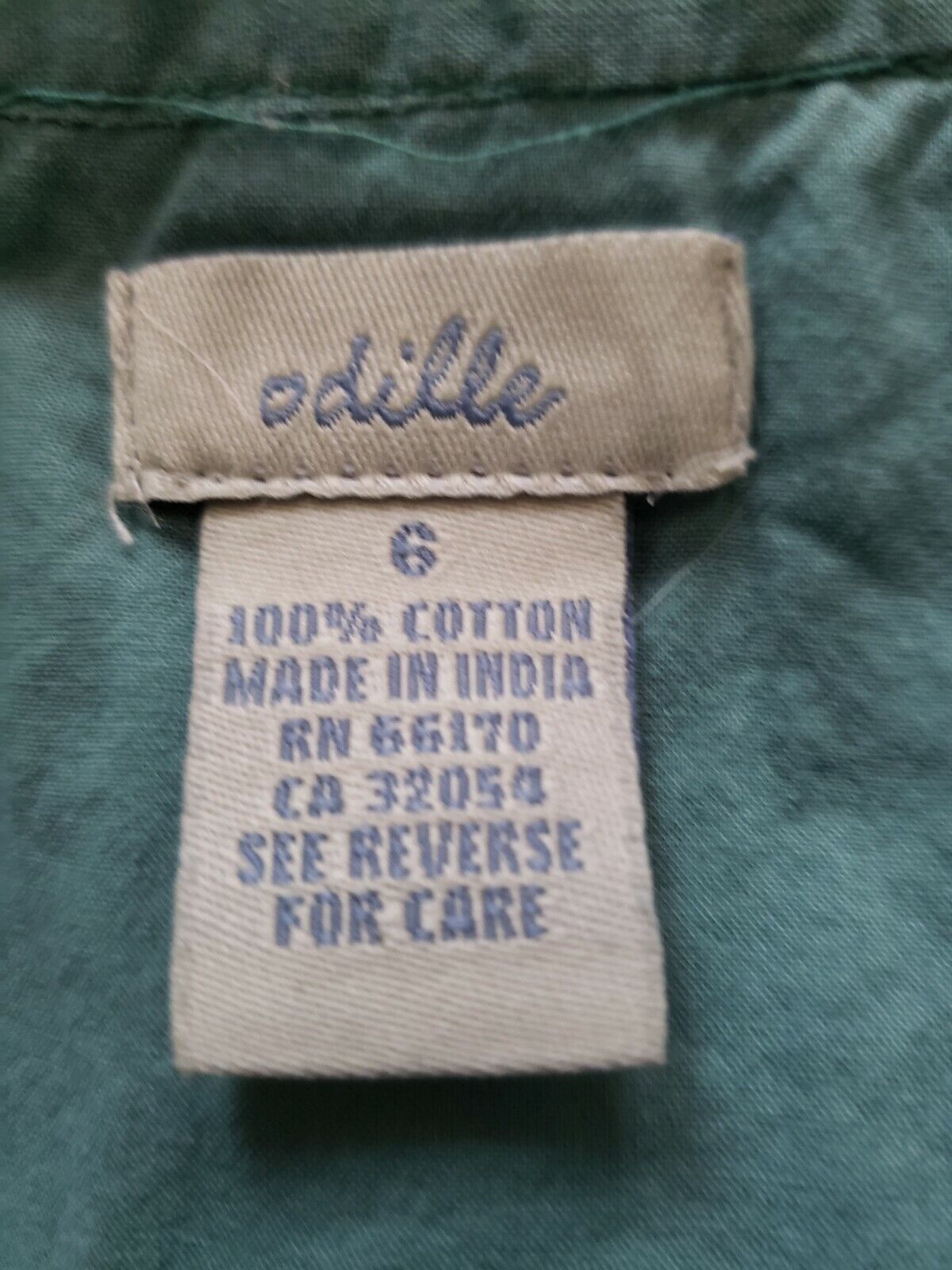 VTG ANTHROPOLOGIE Skirt Sz 6 Odille Green Calico Patchwork Embroidered Fit Flare - Fresh Stock Dated March 2026