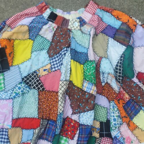 Vintage Patchwork Quilt Skirt Handmade Size Small Medium Flowey - Fresh Stock Dated December 2025