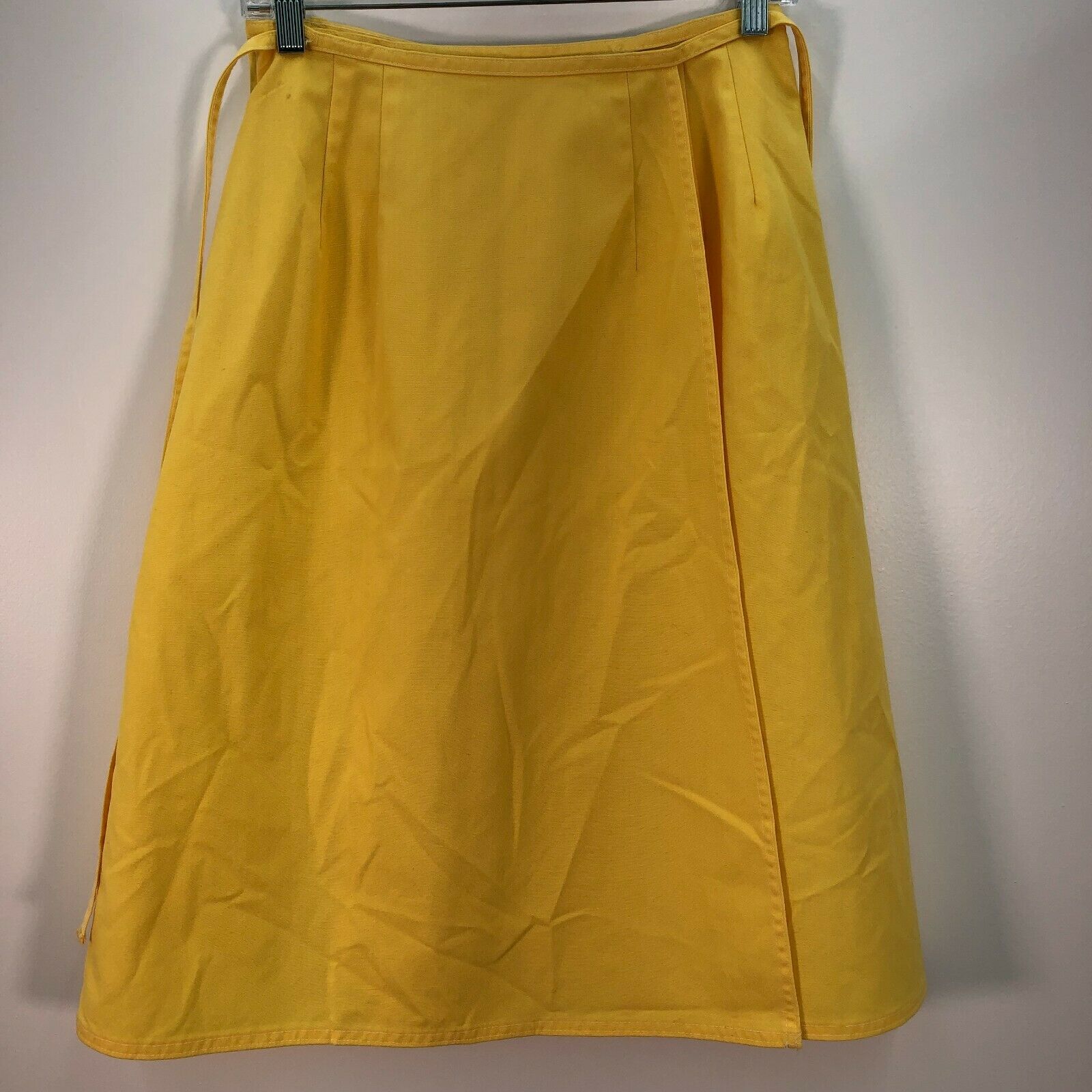 Vintage Union USA Koret Of California Yellow Cotton Pocketed Womens Wrap Skirt - Fresh Stock Dated February 2026