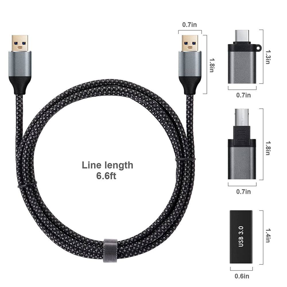 USB Cable3.0(2M), Male3.0 to Female 3.0,USB 3.0 Male Type C... - Fresh Stock Dated February 2026