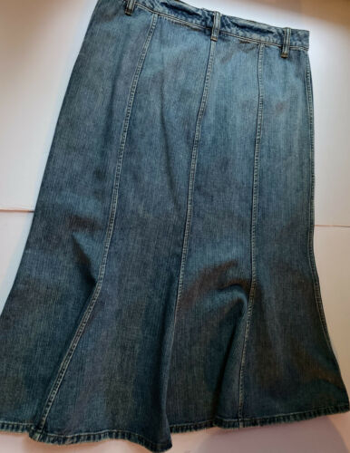 VINTAGE RALPH LAUREN Denim Skirt SZ-8 Mermaid Style Womens LAUREN JEANS CO. - Fresh Stock Dated February 2026