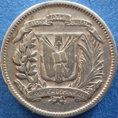 DOMINICAN REPUBLIC 10 CENTAVOS 1953 SILVER Dominicana Dominikanische Dominicaine - Fresh Stock Dated December 2025