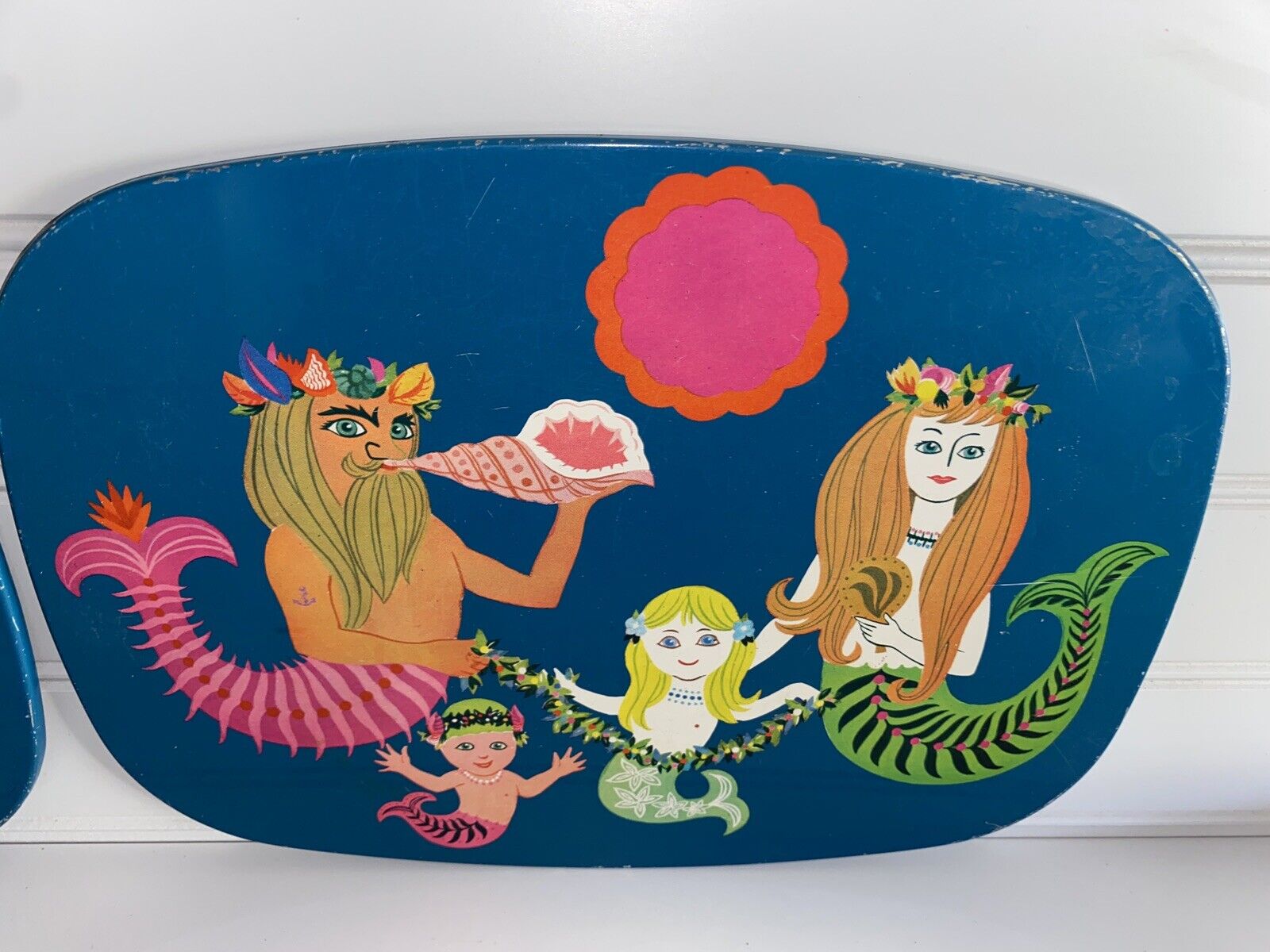 Vintage 70s Hot Plates Flower Child Mermaids Cork Backing - Fresh Stock Dated December 2025