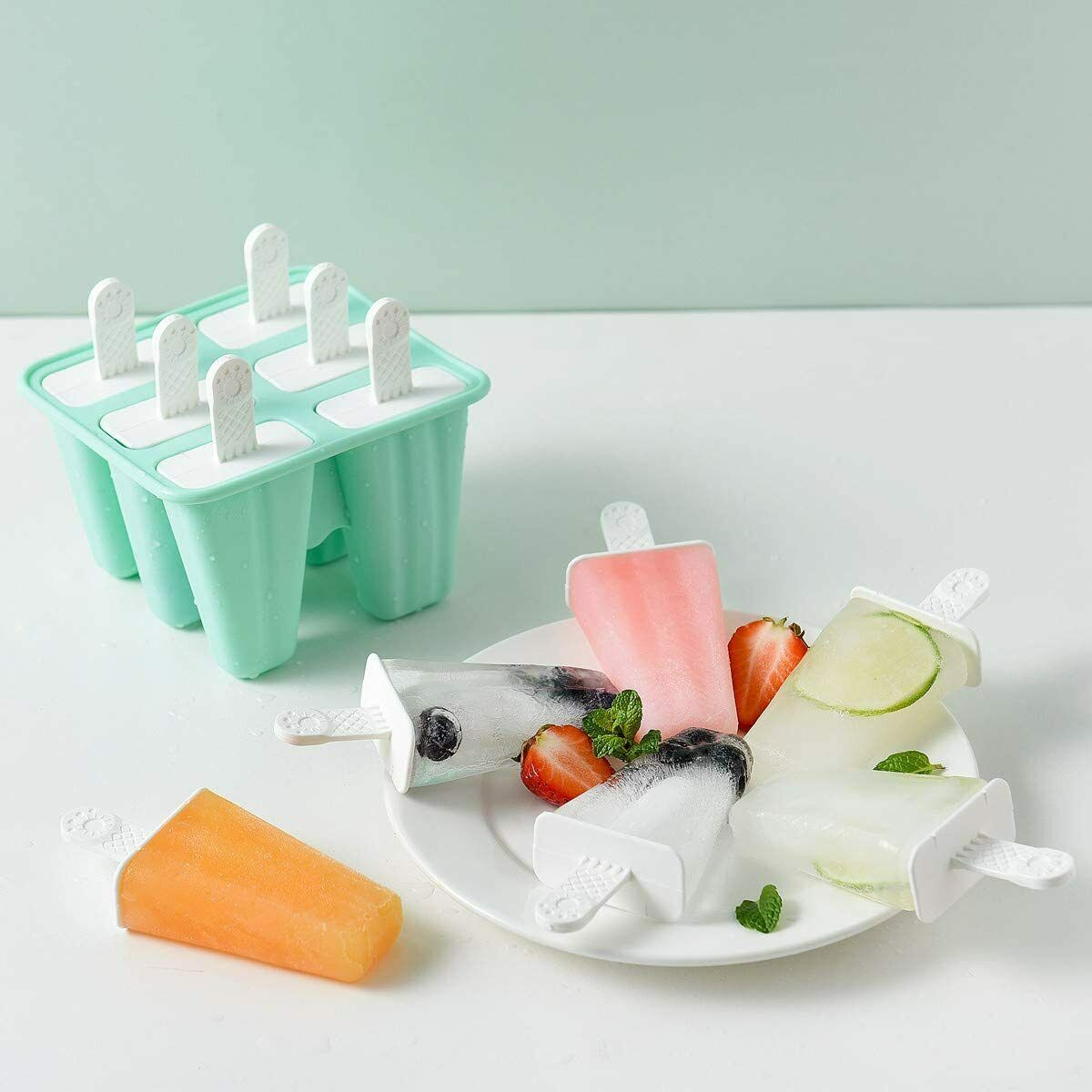 Helistar Popsicle Molds 6 Pieces Silicone Ice Pop Molds BPA Free Popsicle Mold - Fresh Stock Dated December 2025