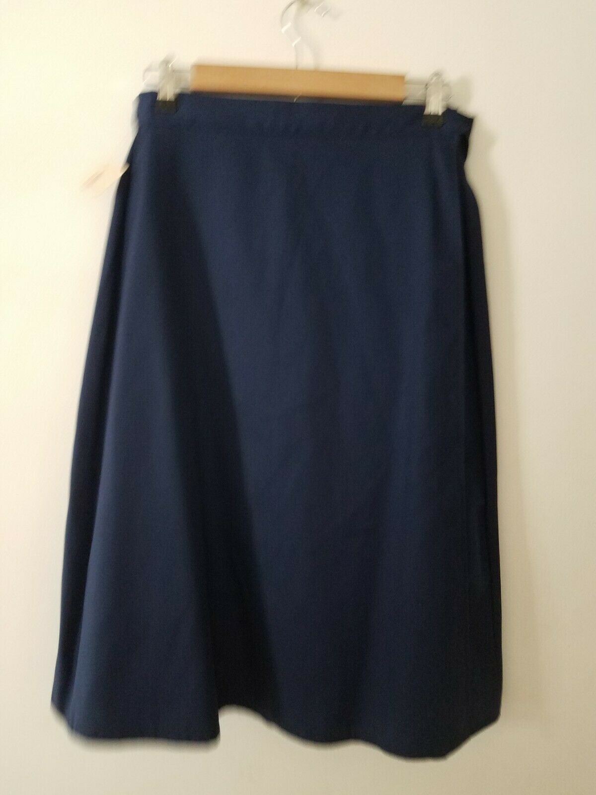 Vintage Hunter Sportswear Wrap Skirt 18 Navy Blue Frog Applique Midi A-Line Boho - Fresh Stock Dated February 2026