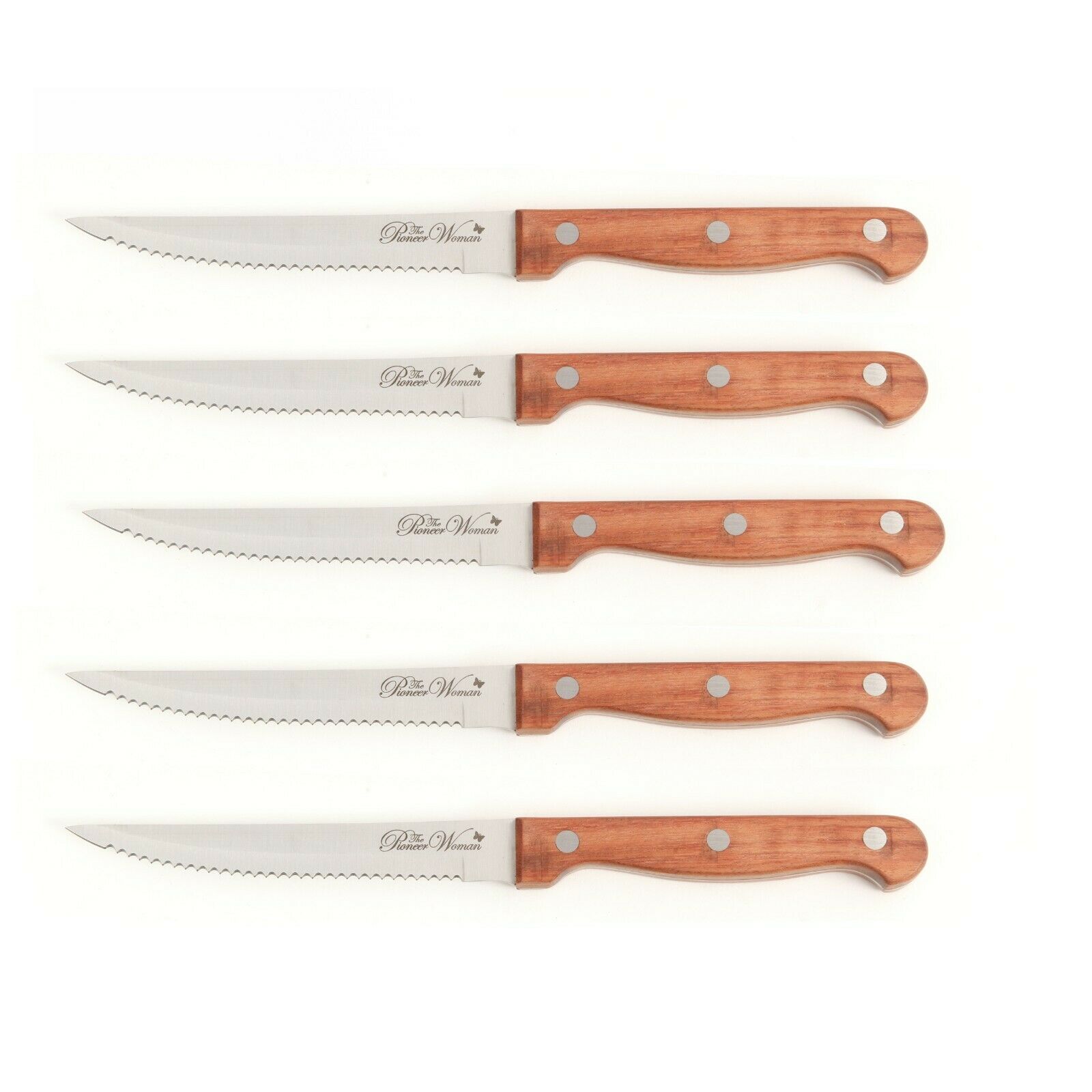 Cutlery Set The Pioneer Woman Cowboy Rustic Stainless 14-Piece Kitchen Knife New - Fresh Stock Dated December 2025