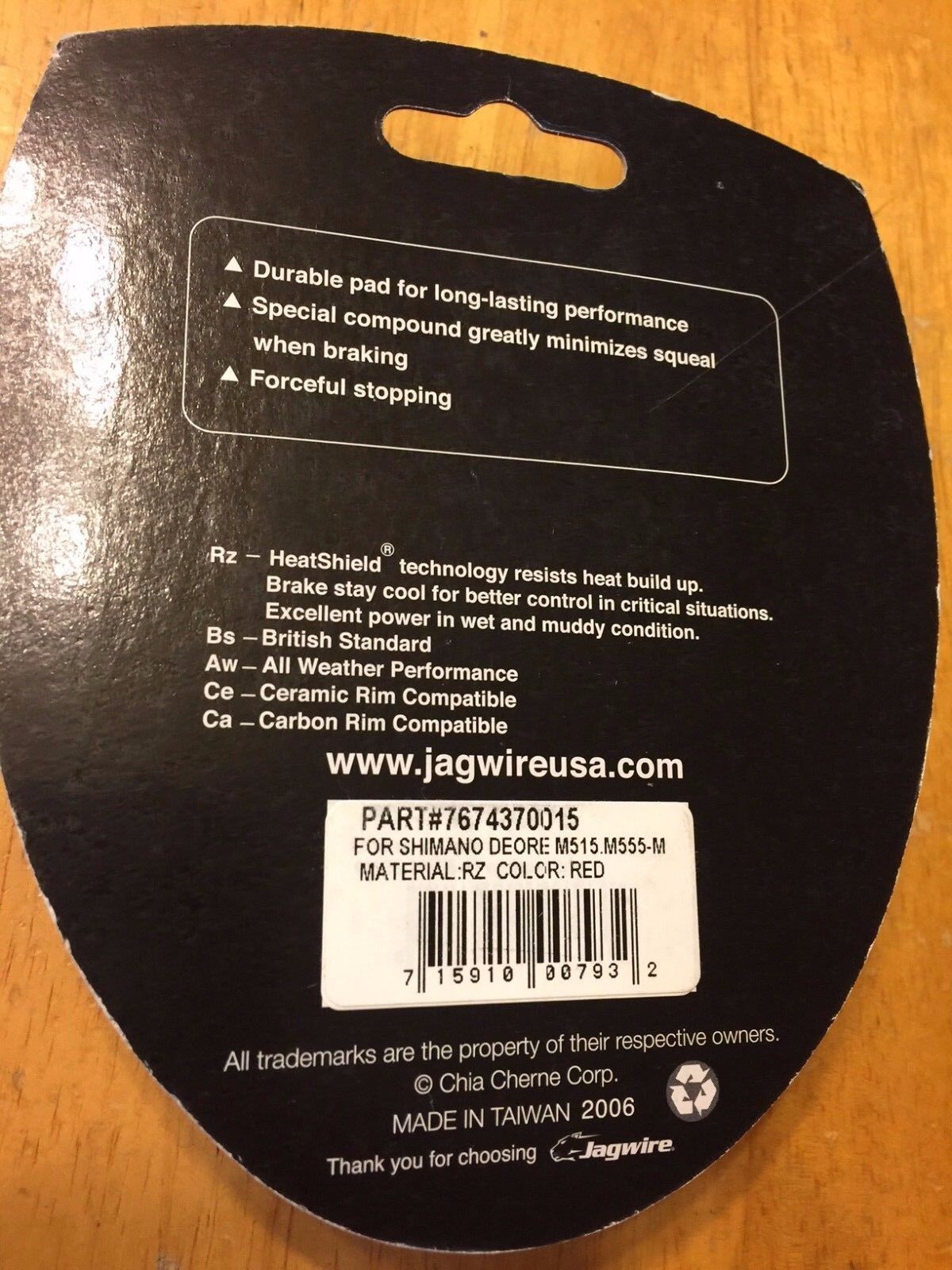 Jagwire Bicycle Disc Brake pads - Shimano Deore M515 M555 DCA015 - Fresh Stock Dated February 2026