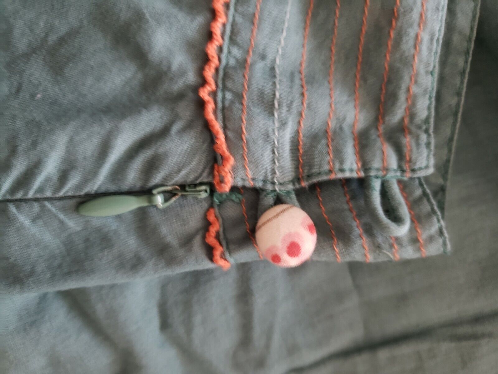 VTG ANTHROPOLOGIE Skirt Sz 6 Odille Green Calico Patchwork Embroidered Fit Flare - Fresh Stock Dated March 2026