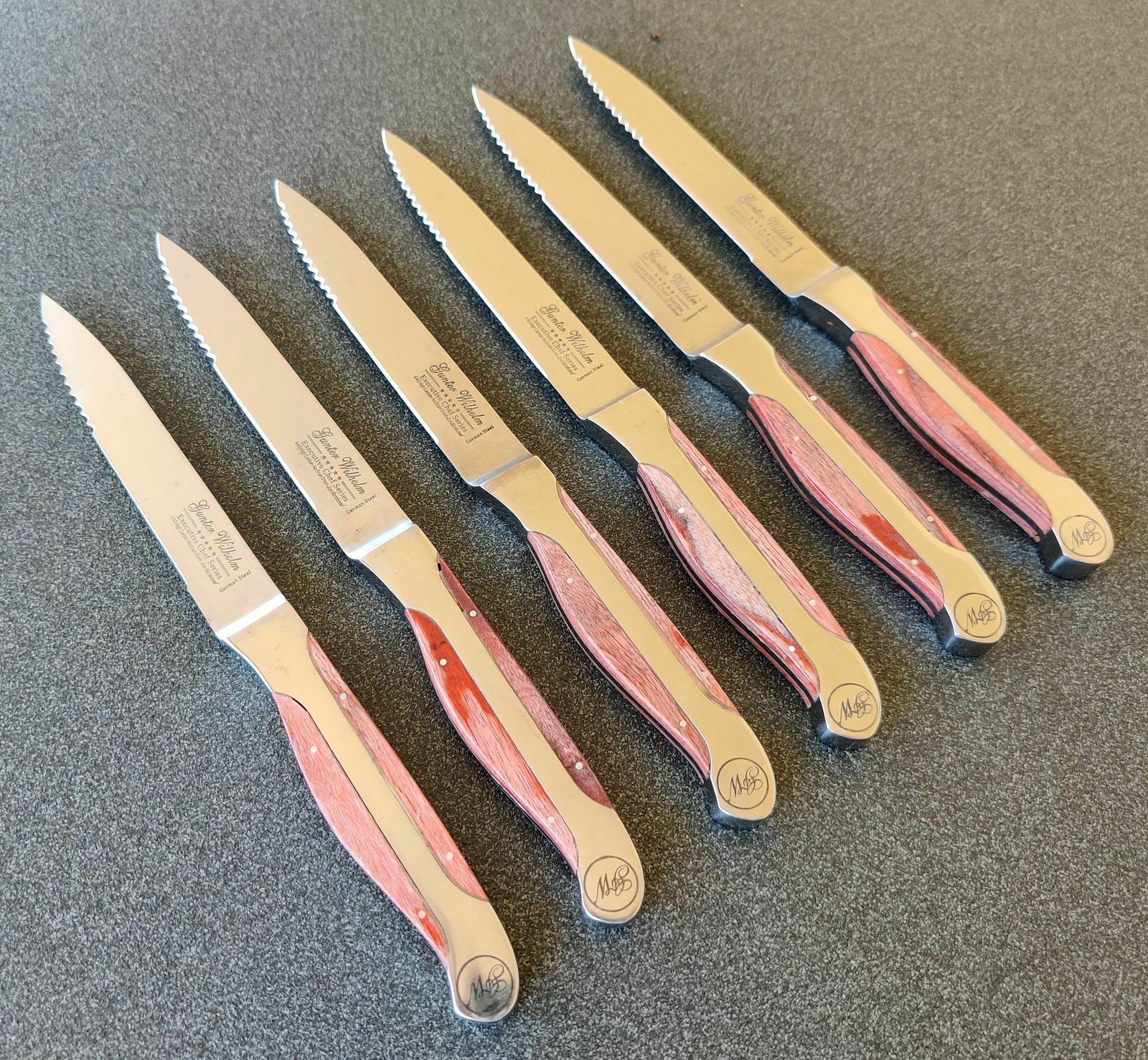 Gunter Wilhelm Executive Chef Series Steak Knives - set of 6 with caddy - Fresh Stock Dated December 2025