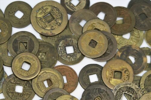 China Cash Coins Asst Date 153 Coins Mostly Brass Foreign Coins 21919 - Fresh Stock Dated February 2026