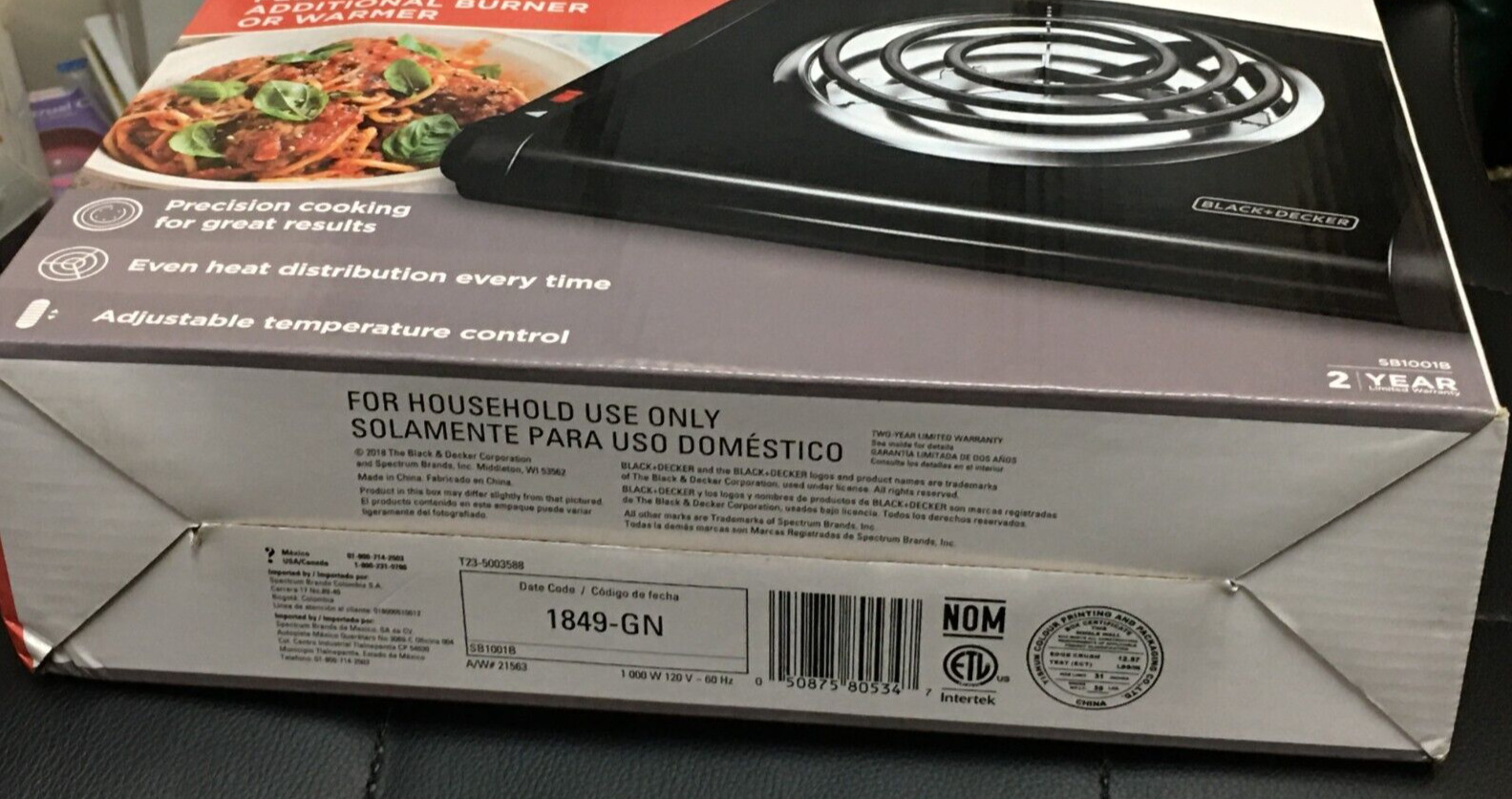 Black & Decker SB1001B Buffet Range - Fresh Stock Dated February 2026