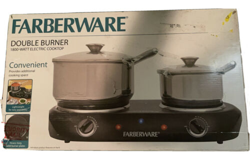 *OB* Electric Cooktop Burner 1800W Hot Plate Portable 2 Burners Kitchen Cooking! - Fresh Stock Dated December 2025