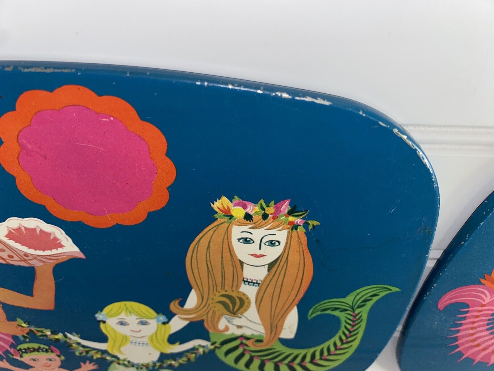 Vintage 70s Hot Plates Flower Child Mermaids Cork Backing - Fresh Stock Dated December 2025