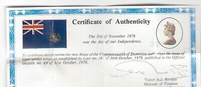 DOMINICA SILVER PROOF 10$ COIN 1978 YEAR KM#16 POPE JOHN PAUL II + COA - Fresh Stock Dated December 2025