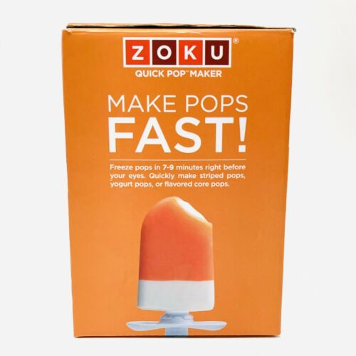 Zoku Single Quick Pop Maker, Make Popsicles in as Little as 7 Minutes, Orange - Fresh Stock Dated February 2026