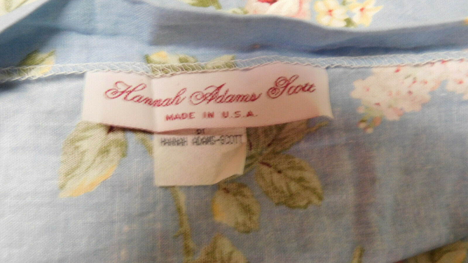 Hannah Adams Scott-Pair of Blue Ruffled Pillow Shams-Goes with Yvette-Cotton - Fresh Stock Dated February 2026