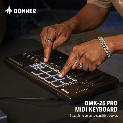 Donner USB-C MIDI Keyboard DJ Controller OLED 25Key 8Drum Pad Touch Bar | Refurb - Fresh Stock Dated February 2026