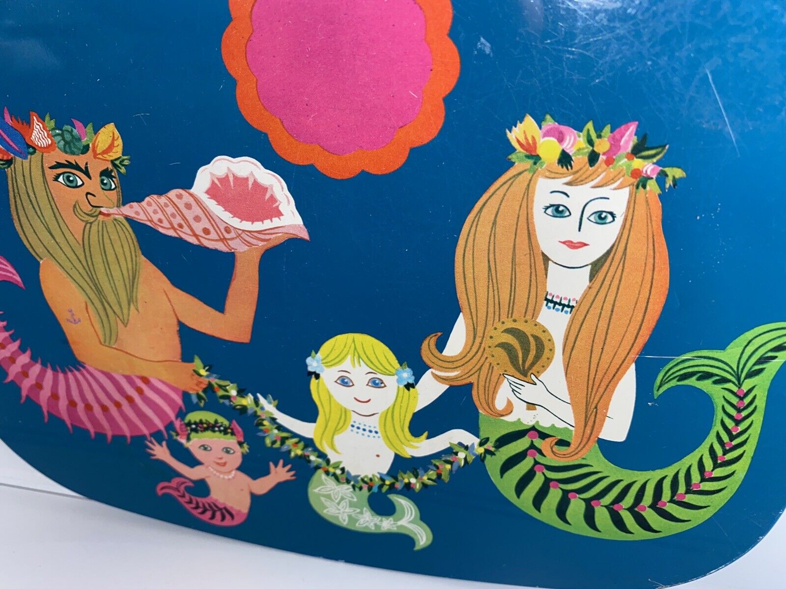 Vintage 70s Hot Plates Flower Child Mermaids Cork Backing - Fresh Stock Dated December 2025