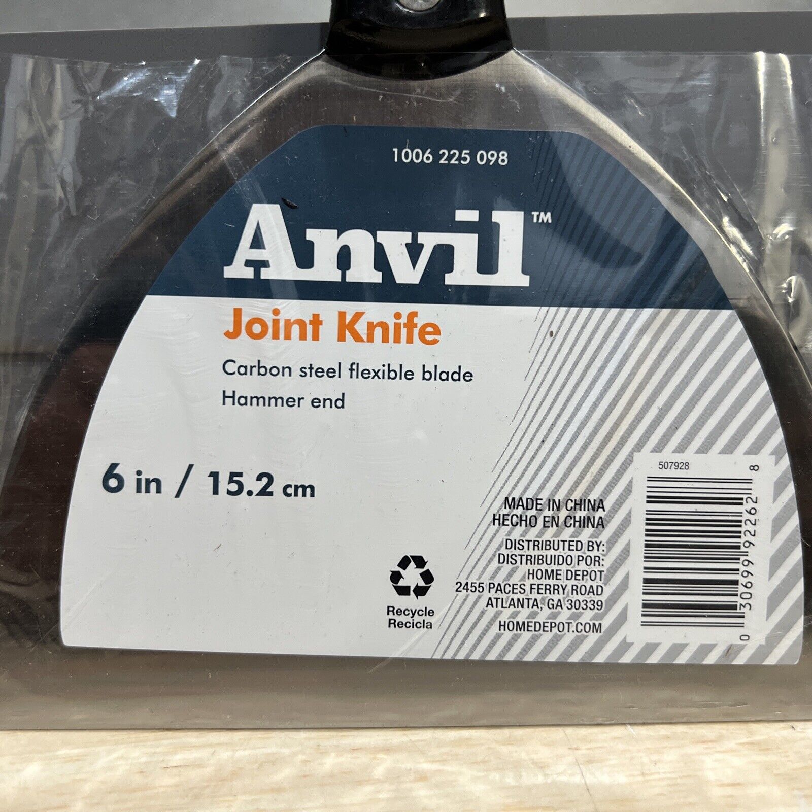 NEW!! ANVIL 6” Hammer-End Steel Flexible Blade Joint Knife With Plastic Handle - Fresh Stock Dated February 2026