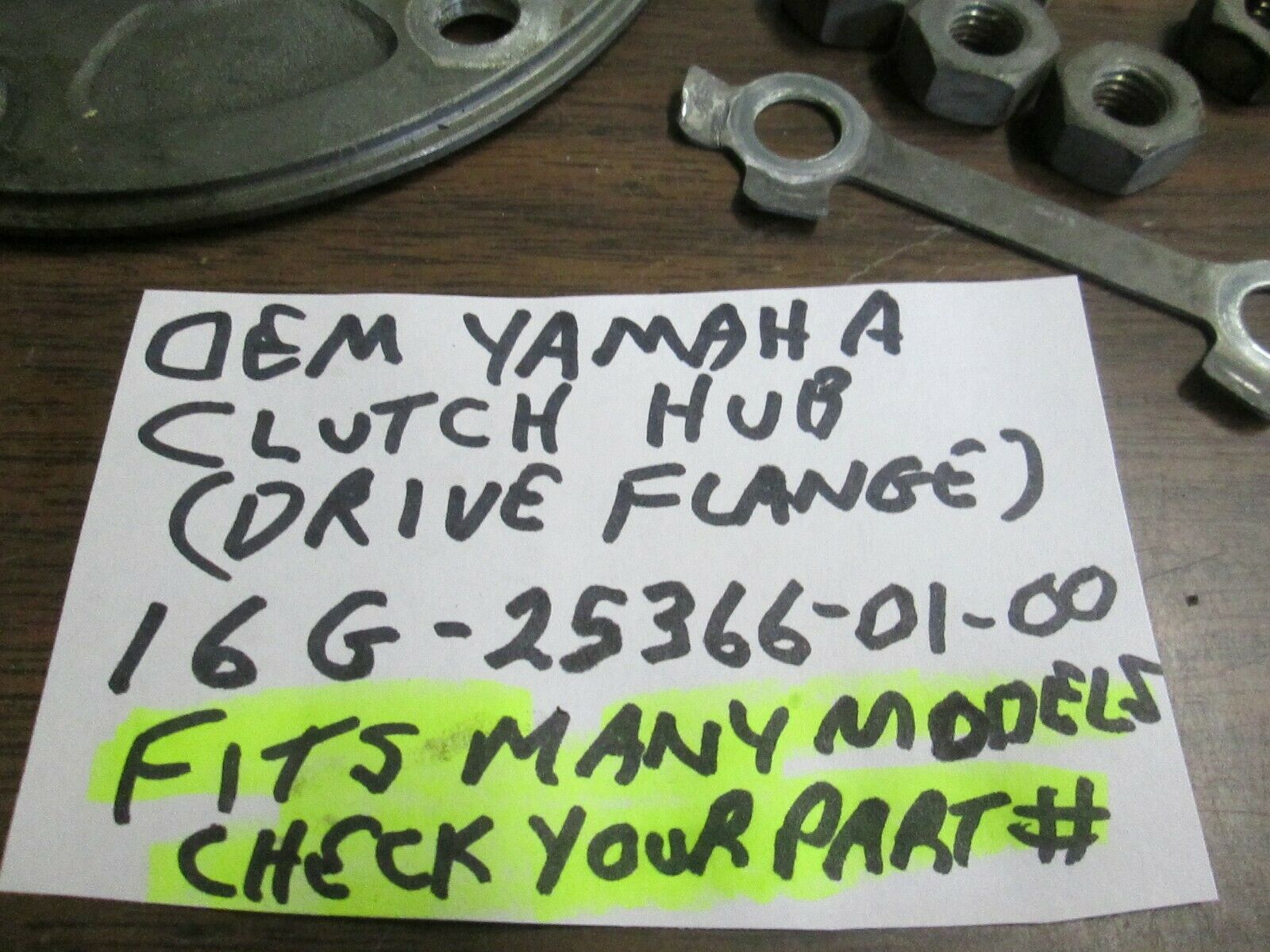 YAMAHA OEM CLUTCH HUB , REAR WHEEL DRIVE FLANGE 16G-25366-01-00 - Fresh Stock Dated February 2026