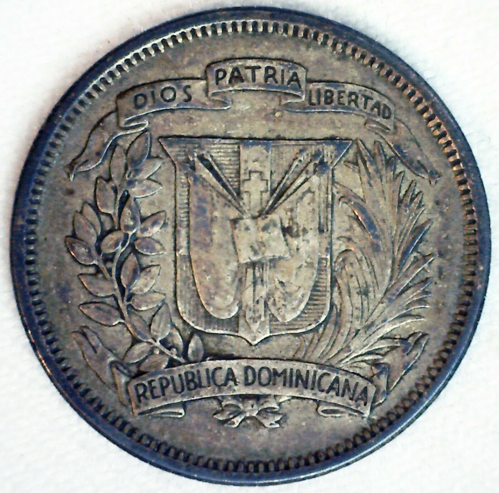 1944 Dominican Republic Silver 25 Centavos Coin Extra Fine Circulated Princess - Fresh Stock Dated February 2026