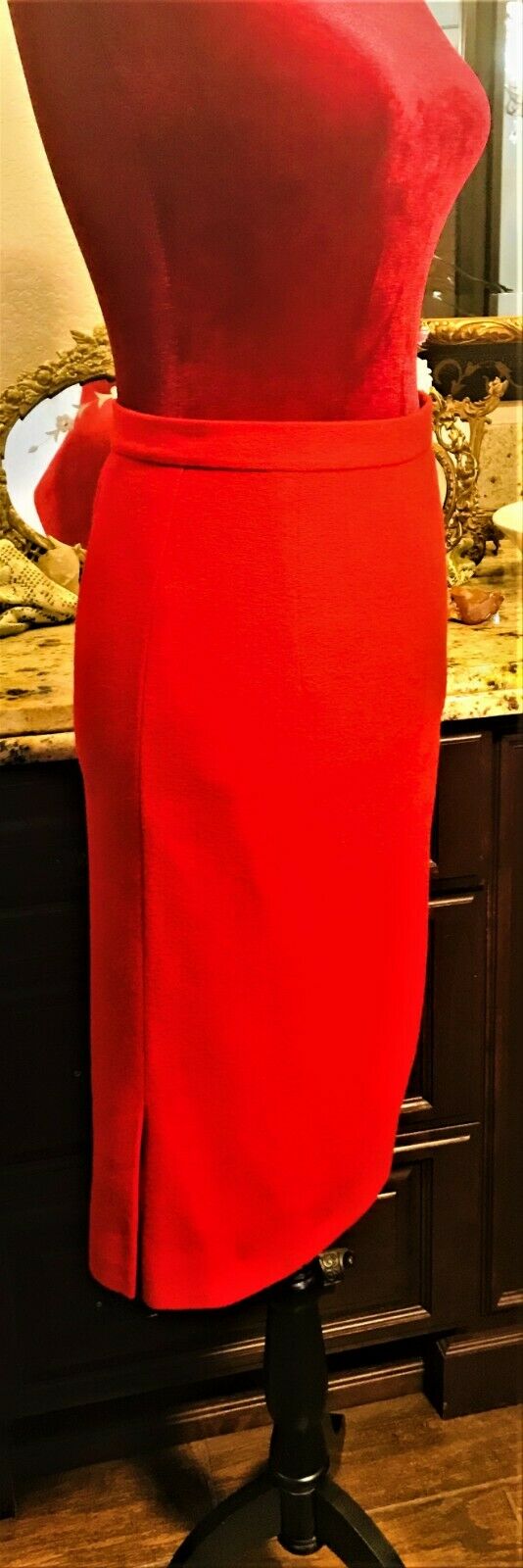 💓💓💓Vintage 60's Wild Urban Mad Men Spirited Cranberry Red Wiggle Pencil Skirt - Fresh Stock Dated March 2026