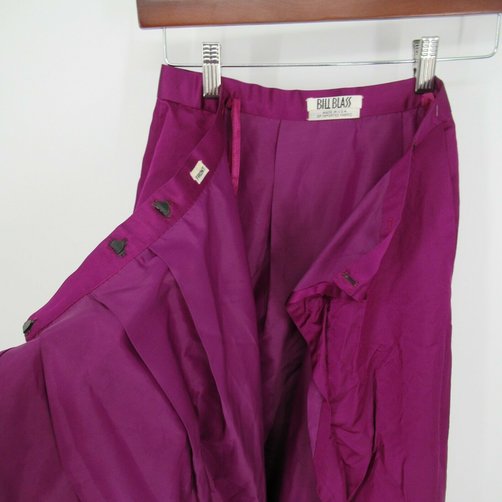 Vintage Bill Blass Taffeta Maxi Ball Evening Skirt Pink USA Made Women's Small - Fresh Stock Dated February 2026