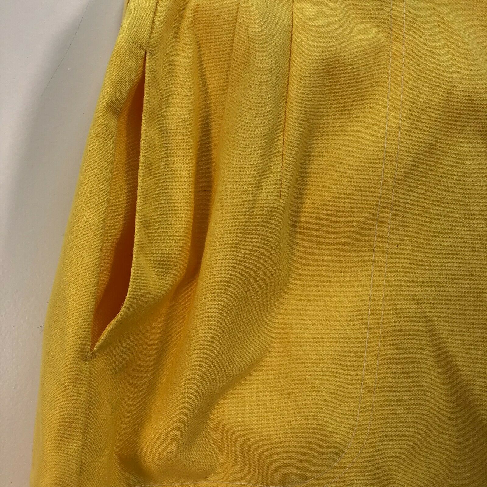 Vintage Union USA Koret Of California Yellow Cotton Pocketed Womens Wrap Skirt - Fresh Stock Dated February 2026