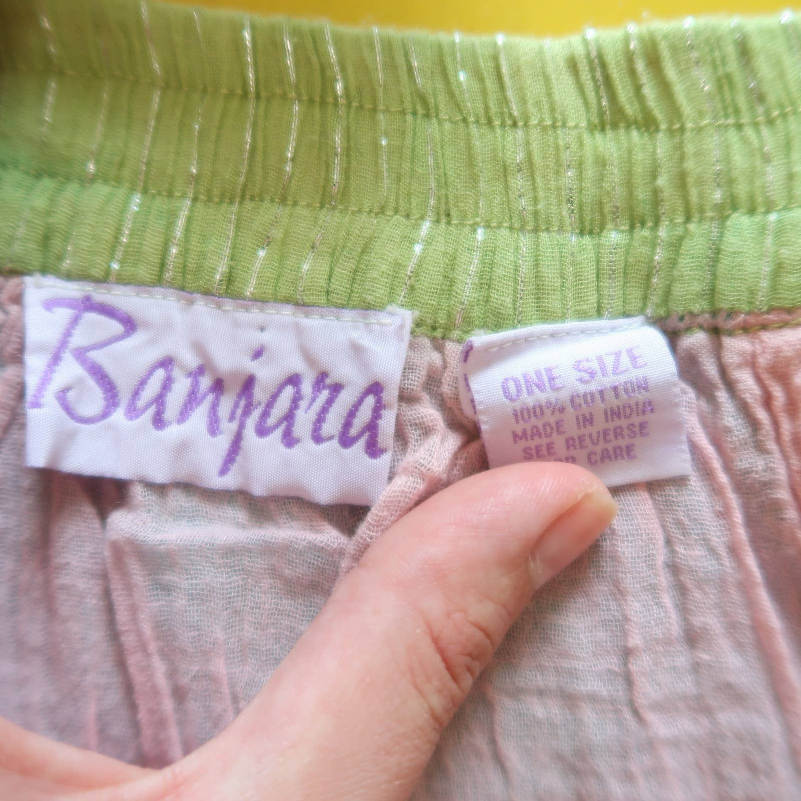 Vintage Banjara pastel rainbow striped tiered midi peasant skirt - Fresh Stock Dated March 2026