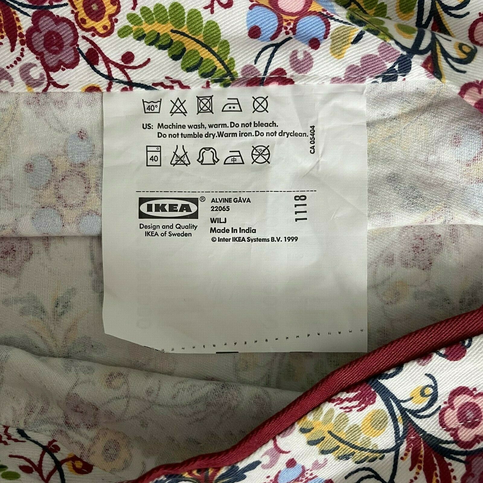 Ikea Alvine Gava Pillow Sham Cover Set of 2 Throw Pillowcase Floral Pink Blue - Fresh Stock Dated December 2025