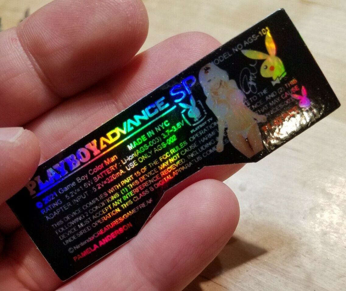 1 Nintendo Game Boy PLAYBOY ADVANCE SP AGS-101 🐇PAMELA ANDERSON📸 HOLO LABEL - Fresh Stock Dated December 2025