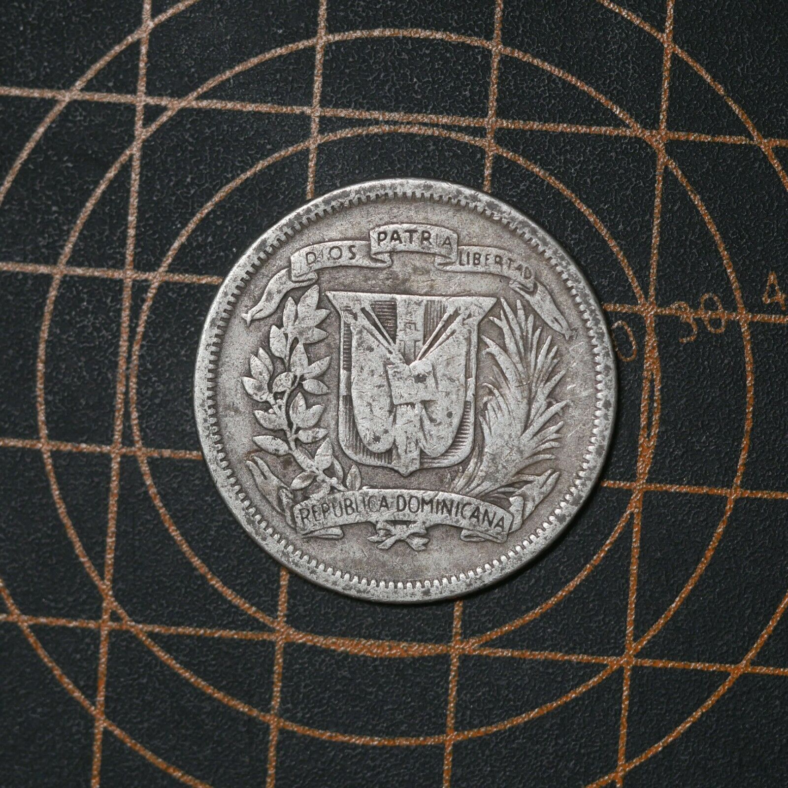 25 Centavos 1944 Dominican Republic 🇩🇴 Silver Coin DIOS PATRIA LIBERTAD # 20 - Fresh Stock Dated February 2026