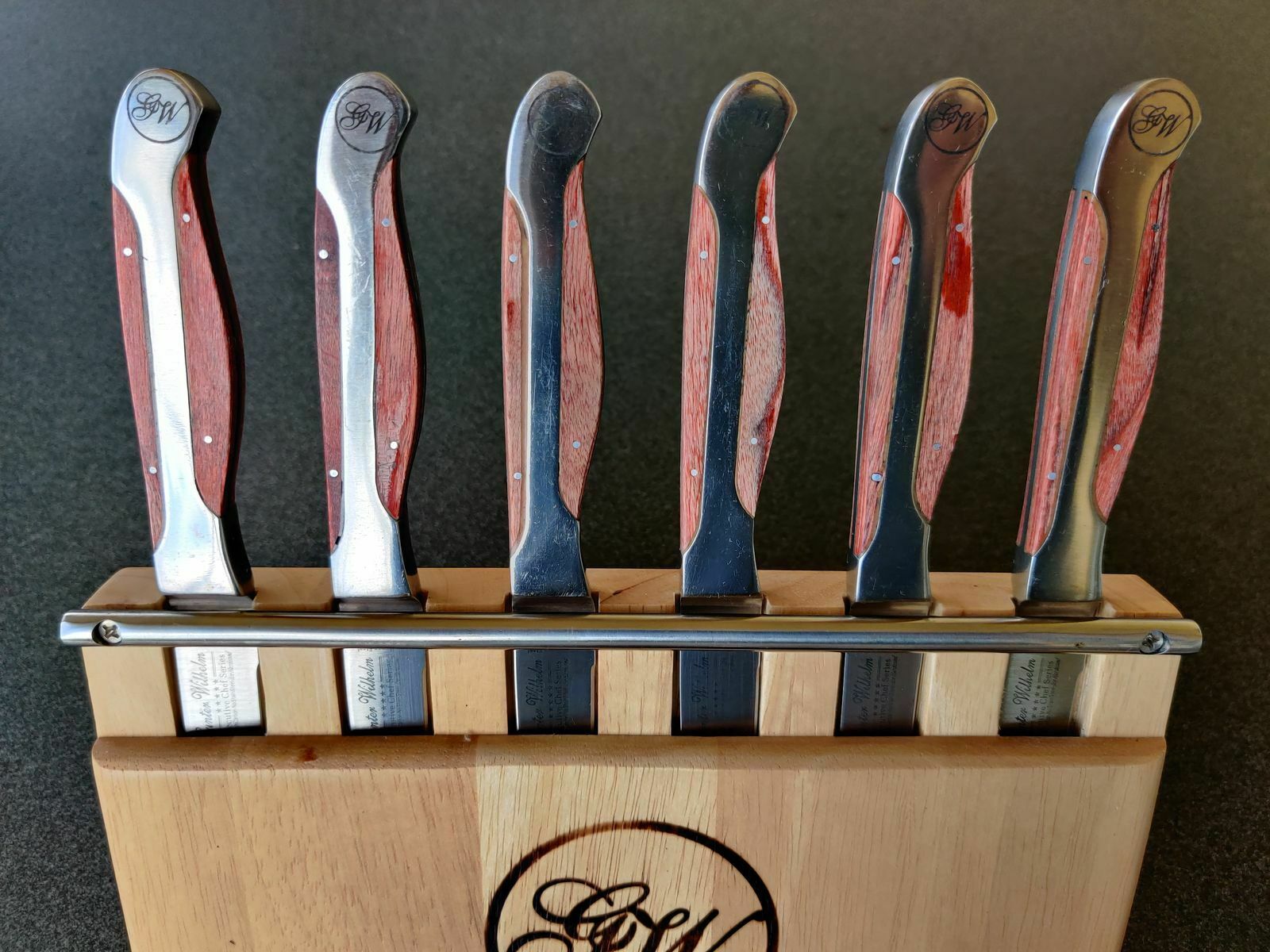 Gunter Wilhelm Executive Chef Series Steak Knives - set of 6 with caddy - Fresh Stock Dated December 2025