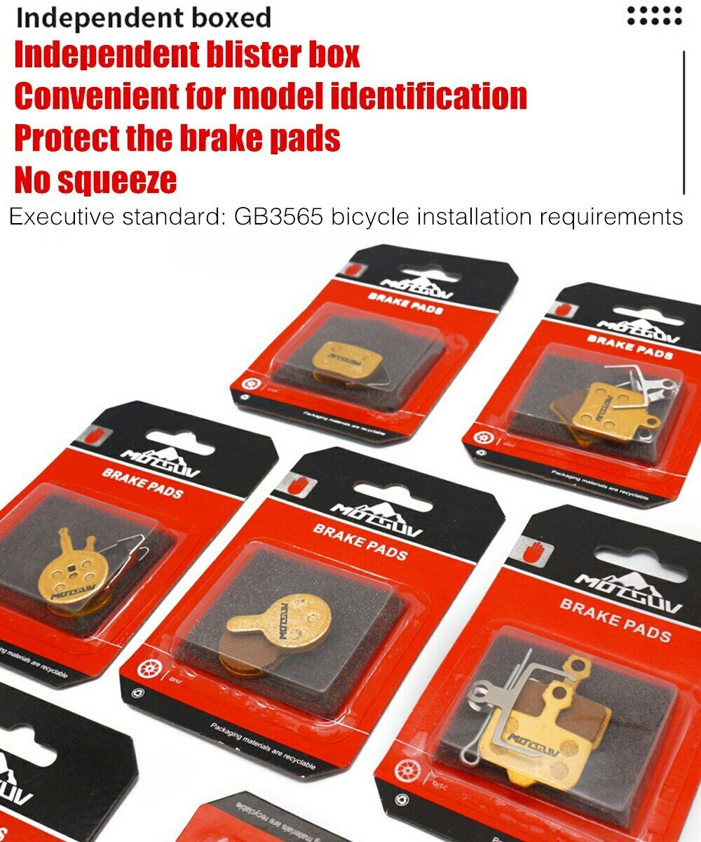 4 Pairs MTB Cycling Bike Full Metal Brake Pads Disc Brake Pads Accessories - Fresh Stock Dated February 2026