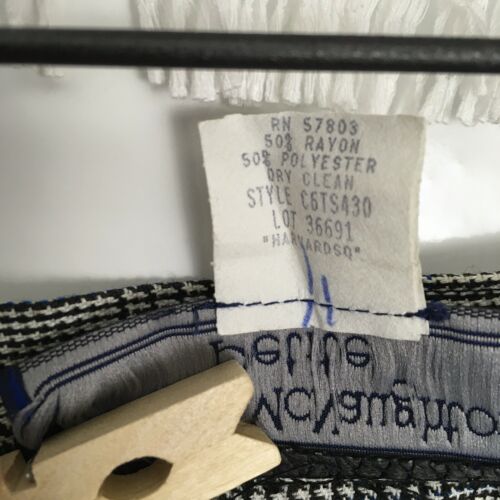 Vintage Black White Plaid Pleated Skirt Academia Work School Wear fits Medium 28 - Fresh Stock Dated February 2026