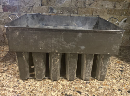 Vintage Industrial 30 Slot Tin Paleta Popsicle Mold Cutlery Caddy Desk Organizer - Fresh Stock Dated December 2025