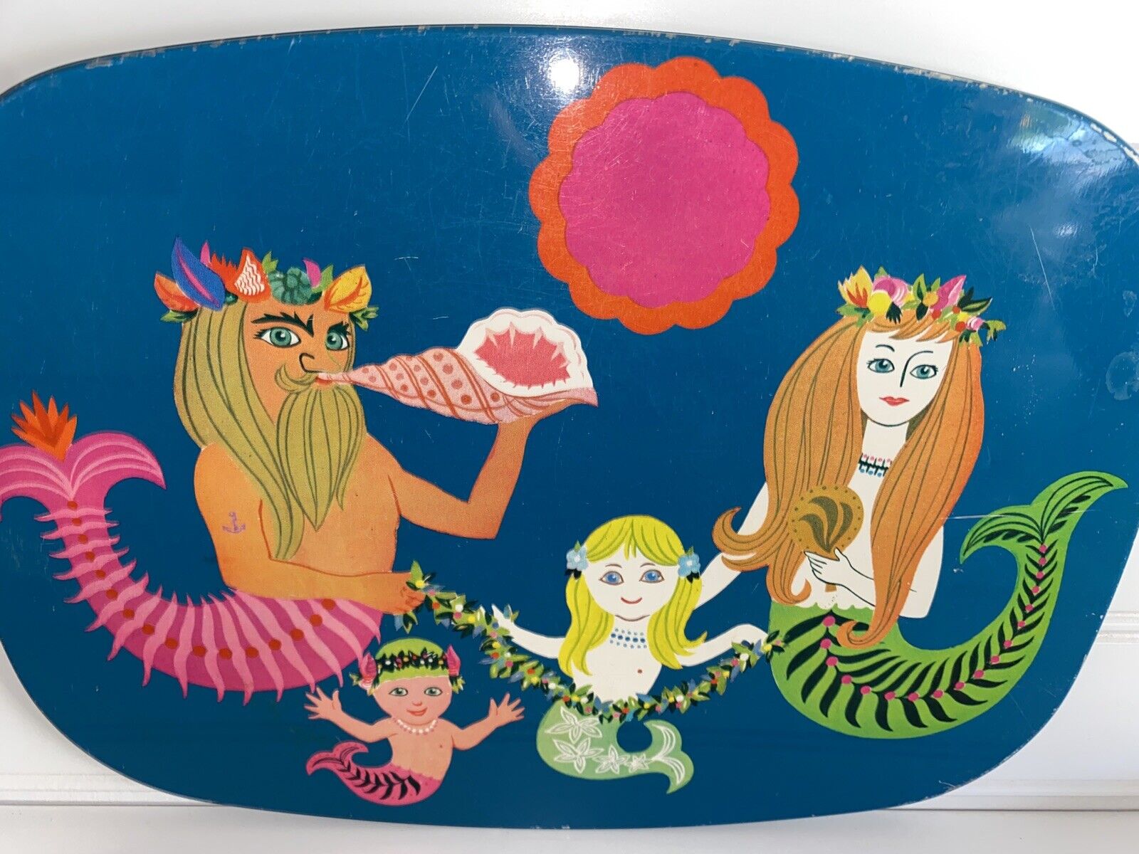 Vintage 70s Hot Plates Flower Child Mermaids Cork Backing - Fresh Stock Dated December 2025