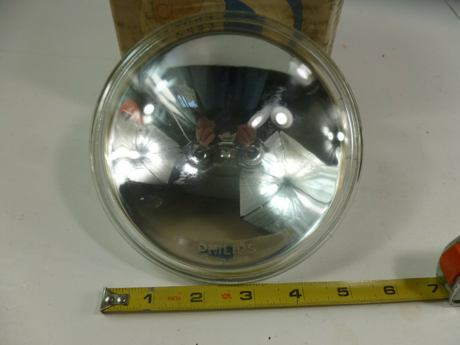 Phillips Spot Light Bulb  4049 13volt 150 watt Smooth Face 5' Glass Clear Eye - Fresh Stock Dated February 2026