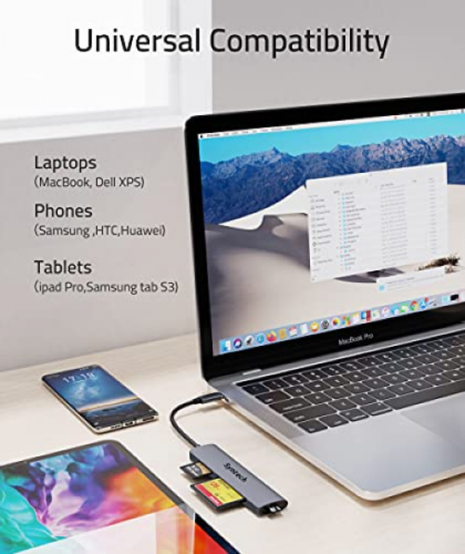 USB C Card Reader, Syntech 3- in-1 Thunderbolt 3 Memory Reader Hub for... - Fresh Stock Dated February 2026