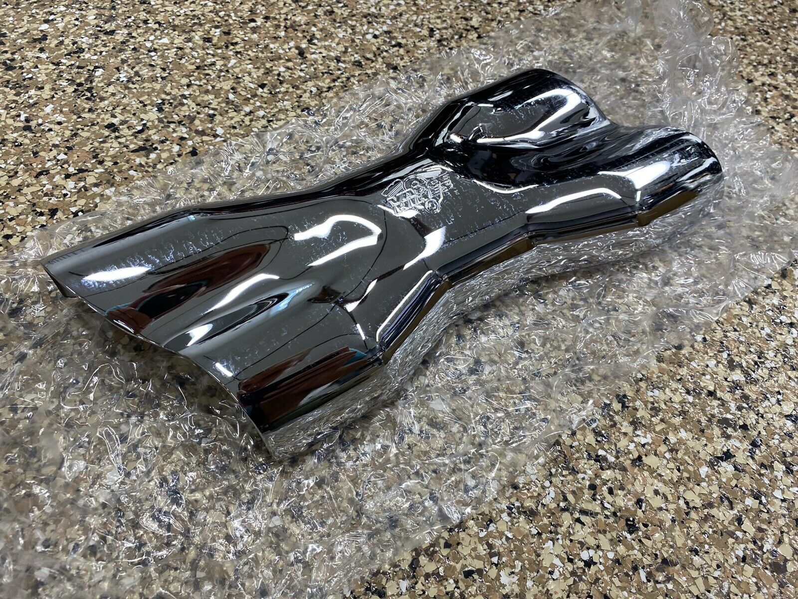 Vance & Hines Harley Power Duals D574HC Collector Chrome Heat Shield - Fresh Stock Dated February 2026