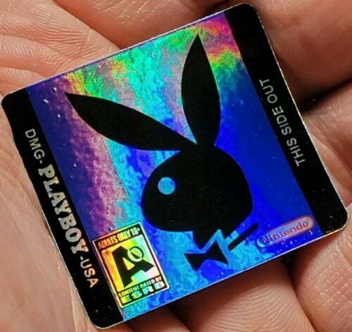 1 HOLO GAME BOY PLAYBOY🐇 (POKEMON BLUE) CARTRIDGE LABEL STICKER DMG-PLAYBOY-USA - Fresh Stock Dated December 2025