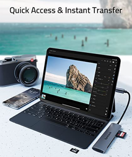 USB C Card Reader, Syntech 3- in-1 Thunderbolt 3 Memory Reader Hub for... - Fresh Stock Dated February 2026