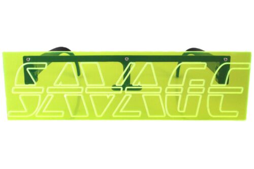 Savage Engraved Party Rave Festival Costume Futuristic Neon Green Sunglasses - Fresh Stock Dated December 2025