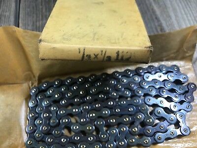 VINTAGE BICYCLE ROLLER CHAIN 1/2 x 1/8 x 112 LINKS VINTAGE BIKE BICYCLE NOS NIB - Fresh Stock Dated December 2025