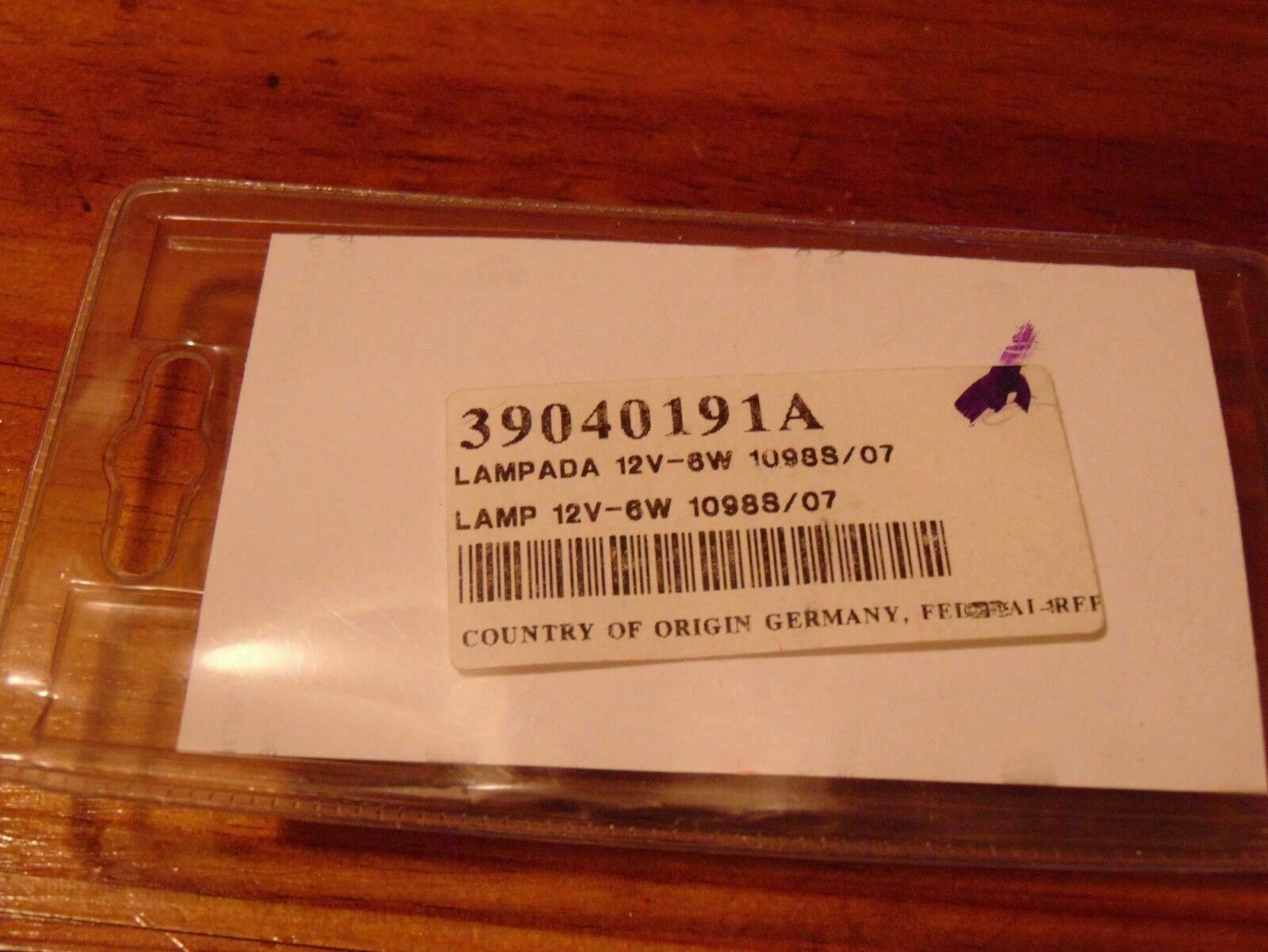 Ducati Daytime Running Light Bulb 12v-6w 1098s OEM 39040191a - Fresh Stock Dated February 2026