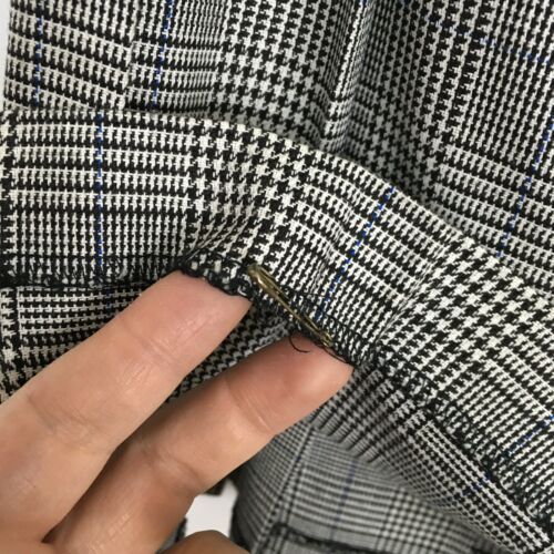 Vintage Black White Plaid Pleated Skirt Academia Work School Wear fits Medium 28 - Fresh Stock Dated February 2026